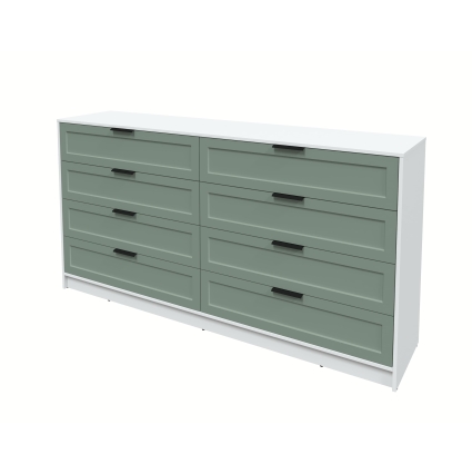 Kомод Тренд КТ-К197 (Белый ЛДСП/ Мята ЛМДФ) Ш1965 В1020 Г451